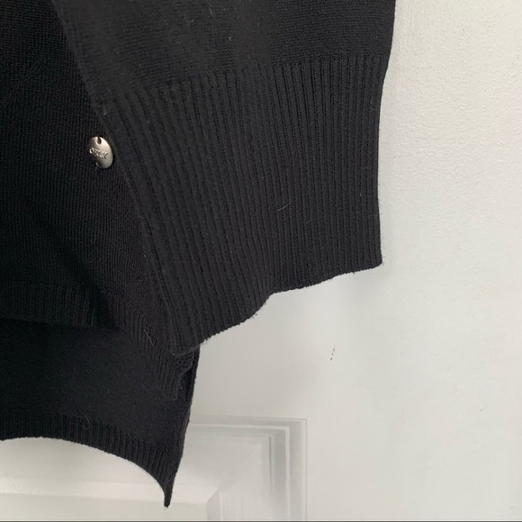 BLACK POLKA DOTS EMBROIDERED SWEATER WOMEN SIZE L - Picture 8 of 13